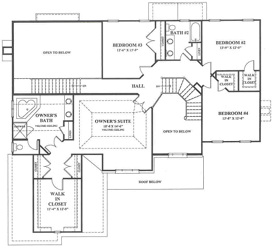 Devonshire Traditional 2nd Floor Plan