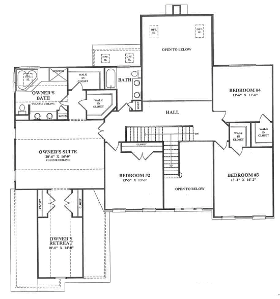 Manchester Traditional 2nd Floor Plan