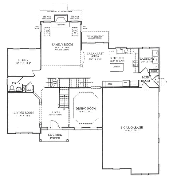 Normandy English Country Manor 1st Floor Plan
