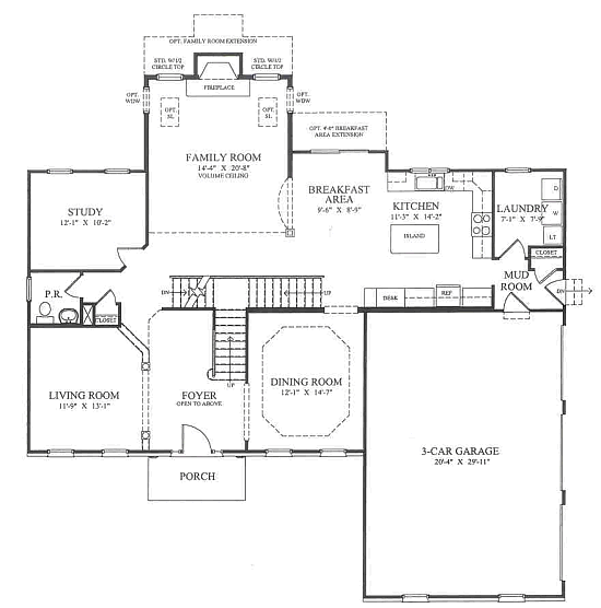 Normandy Traditional 1st Floor Plan