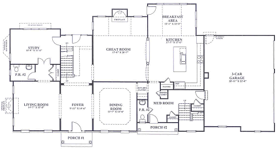 Traditional 1st Floor Plan