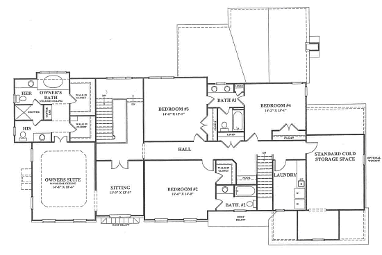 Traditional 2nd Floor Plan