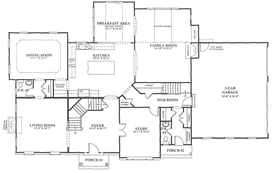 Traditional 1st Floor Plan